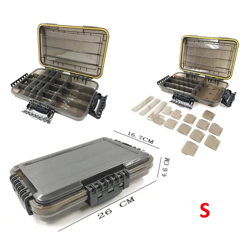 JSFUN Large Capacity Waterproof Fishing Tackle Box