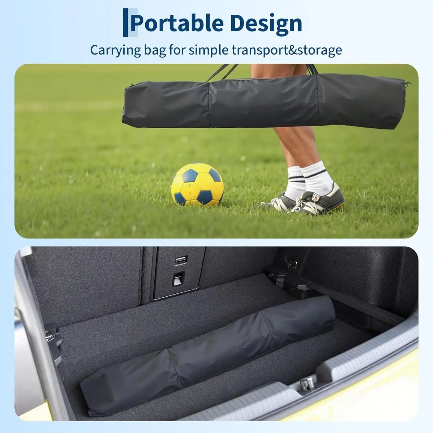 HiMISS Heavy Duty Soccer Goal With Metal Frame For Backyard Training