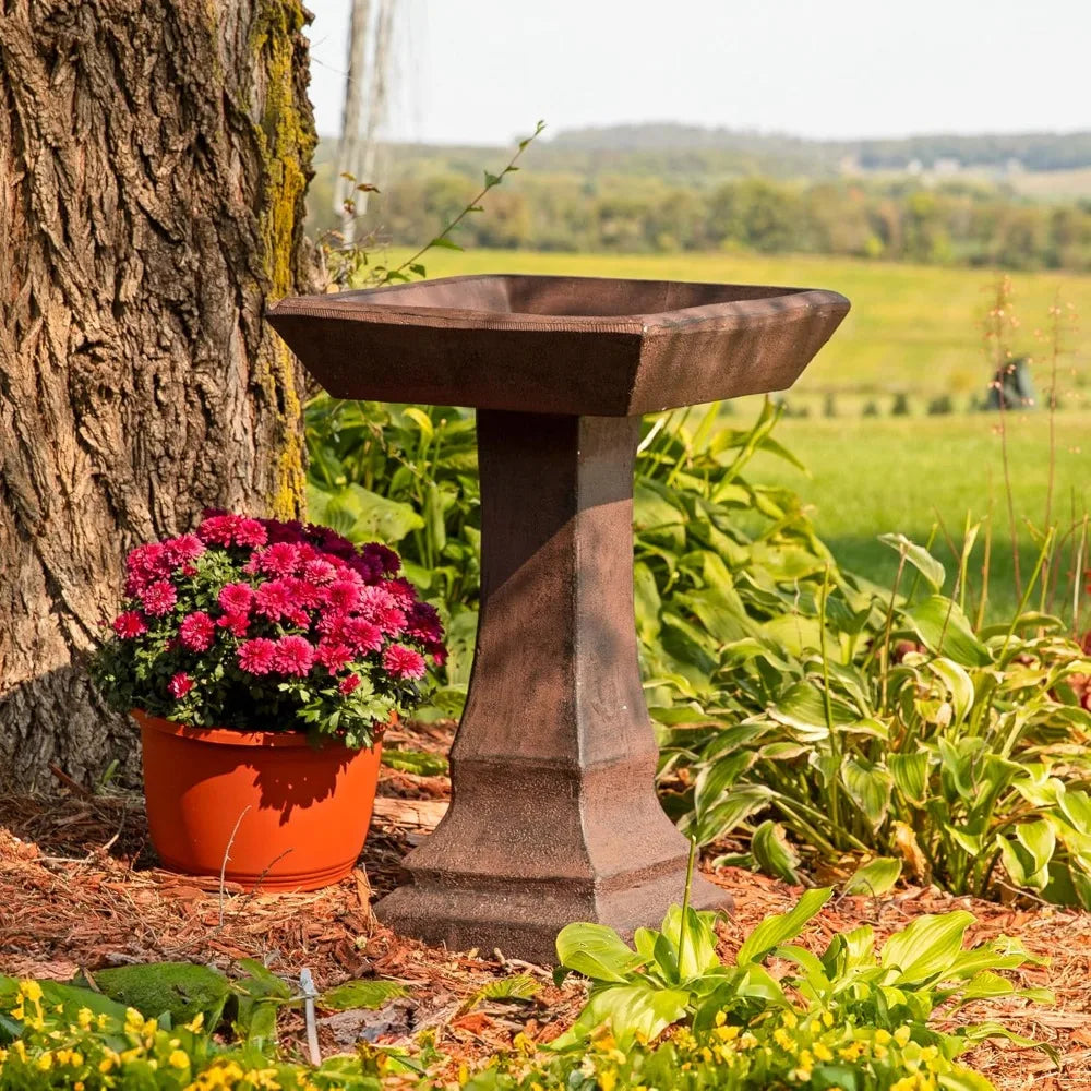 Concrete Bird Bath For Outdoors Glass Fiber Reinforced Construction