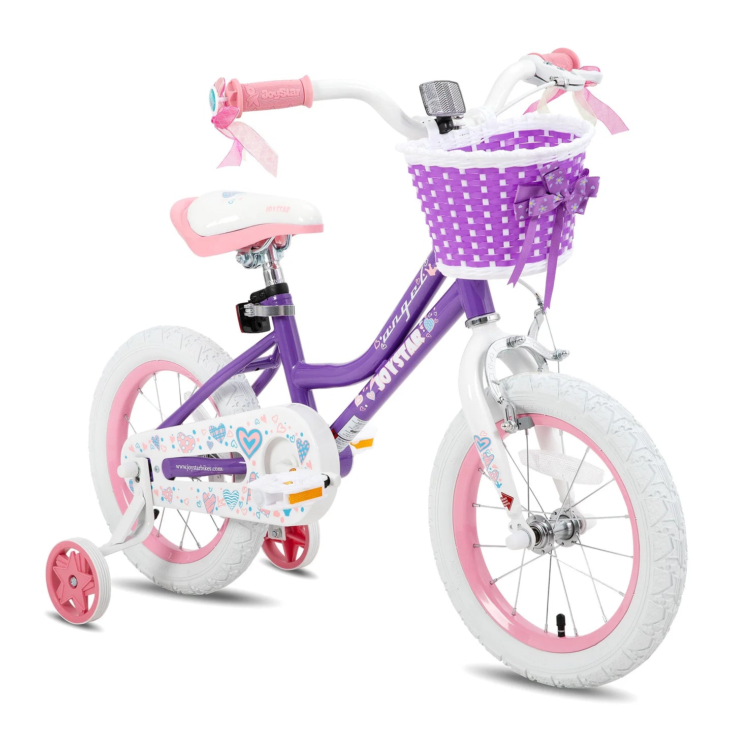 Joystar Kids Bike With Basket And Training Wheels For Beginners