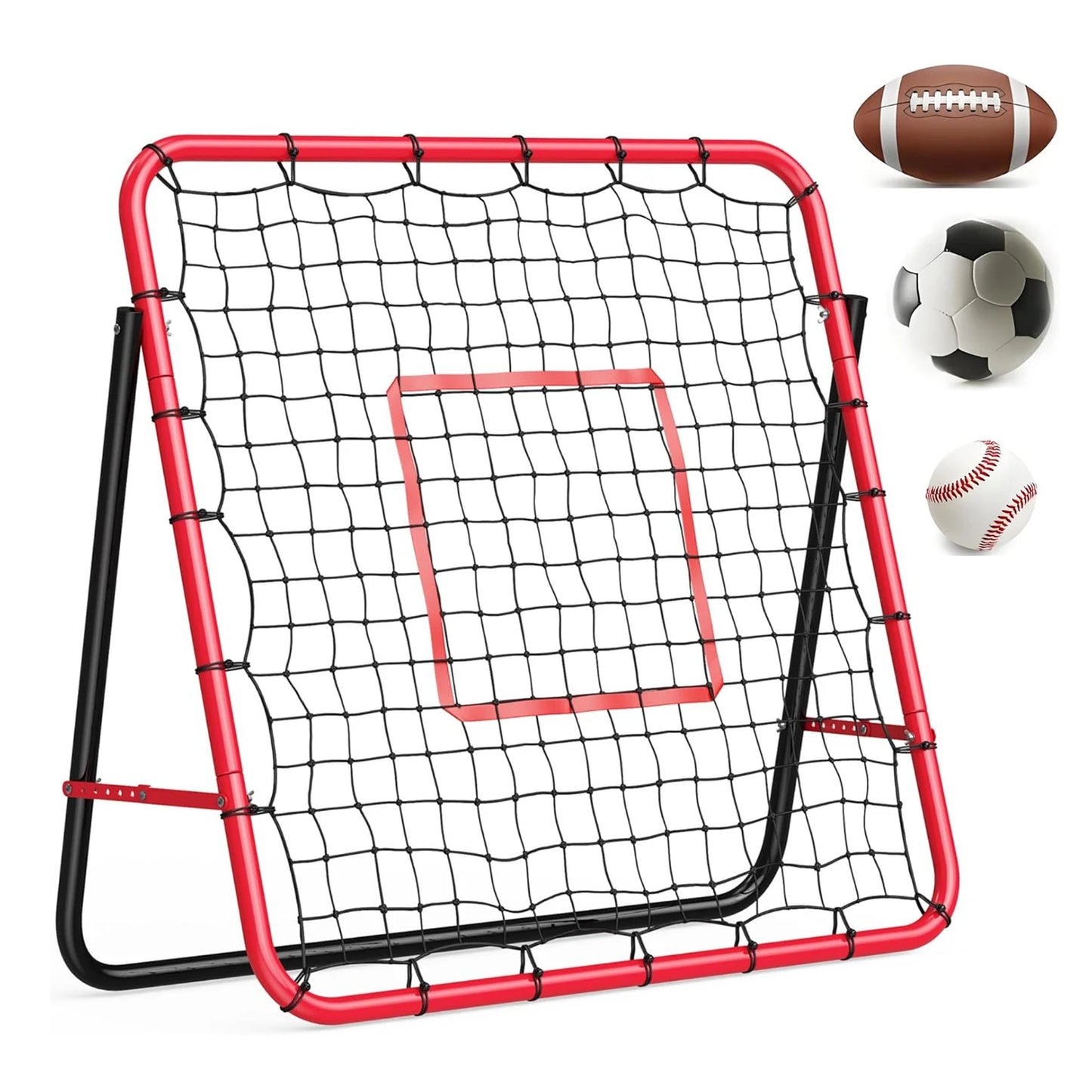 Soccer Rebounder Net With Metal Frame For Backyard Training