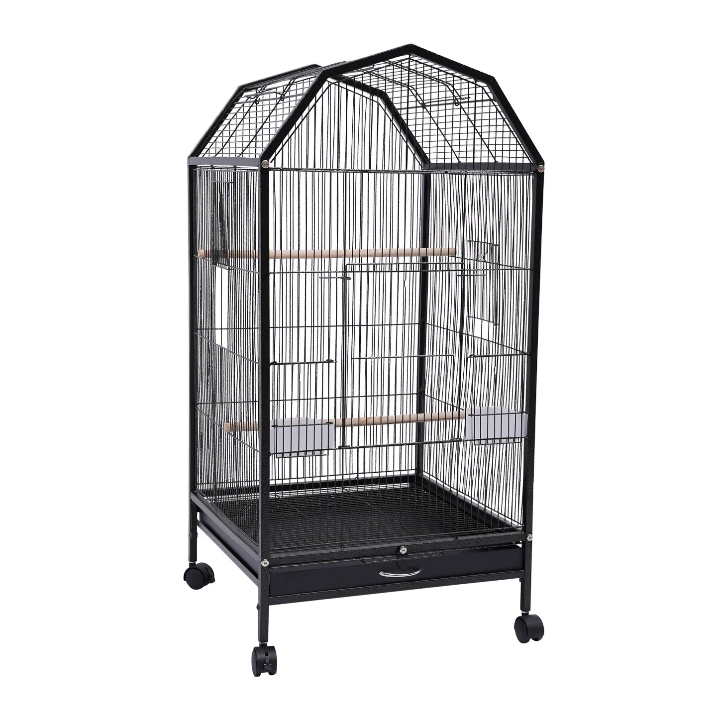 Iron Bird Cage For Parrots Finches Macaws Cockatoos Stand