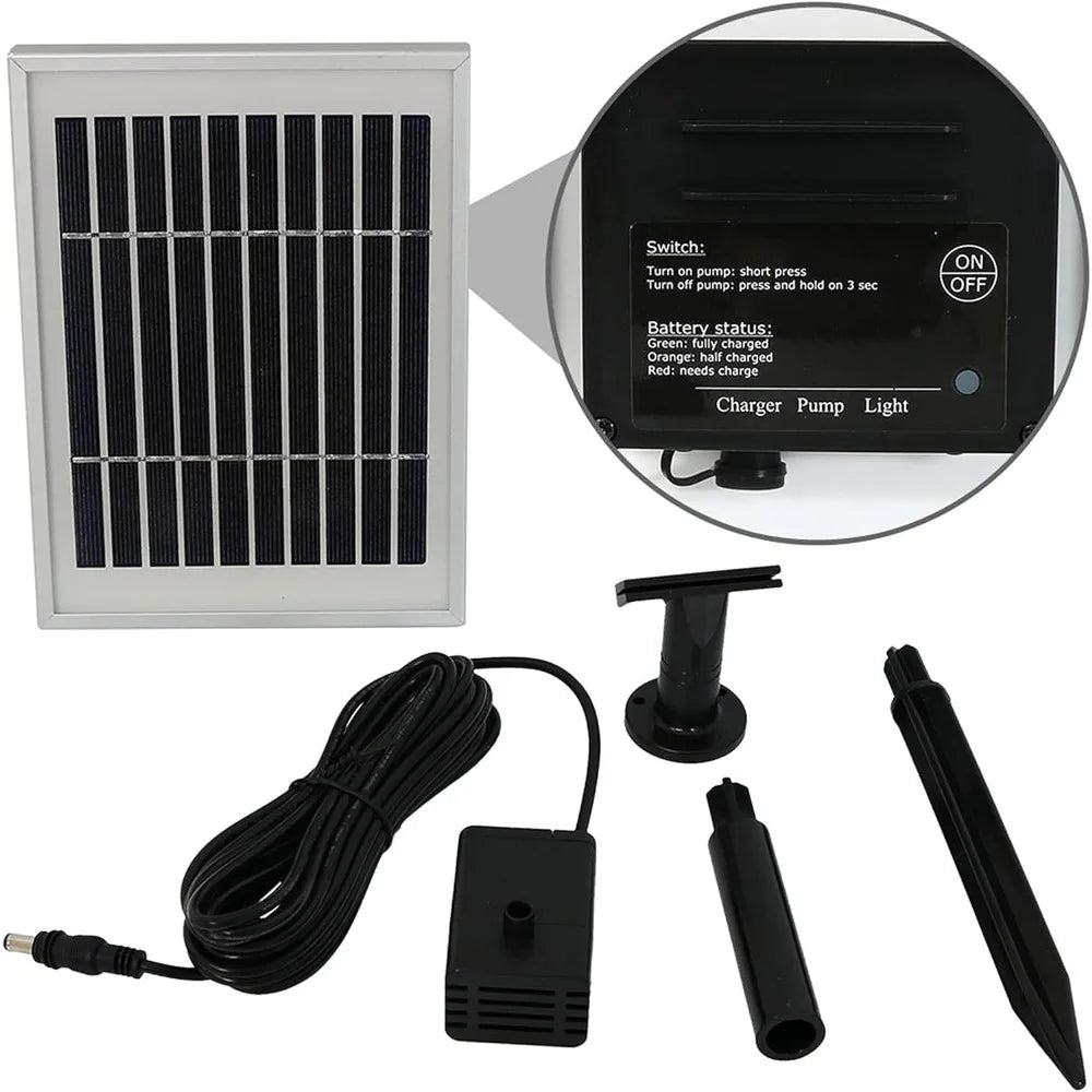 Sunnydaze Decor Solar Powered Fountain With Battery Backup Polyresin