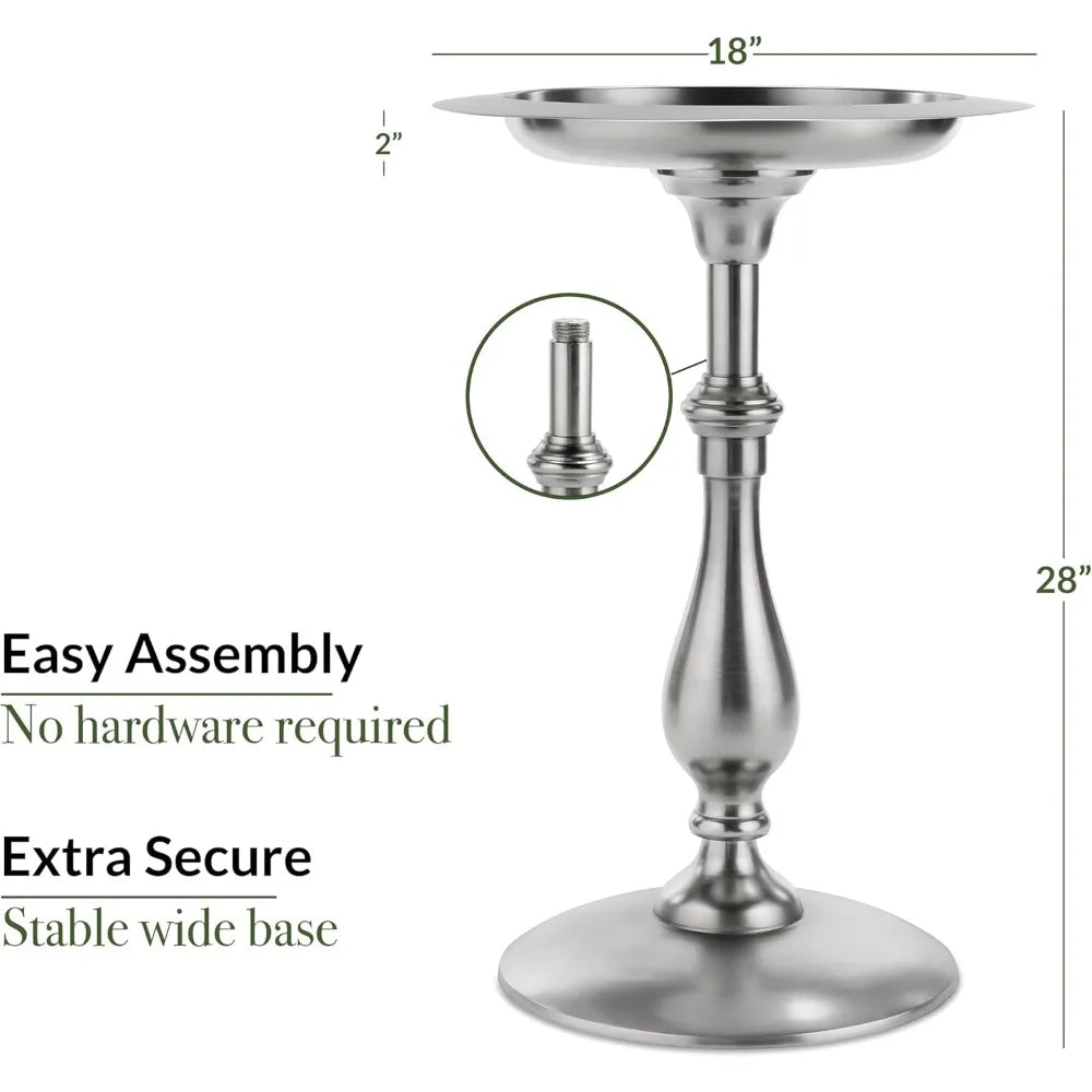 Good Directions Classic Bird Bath Pedestal for Outdoor Patio Garden