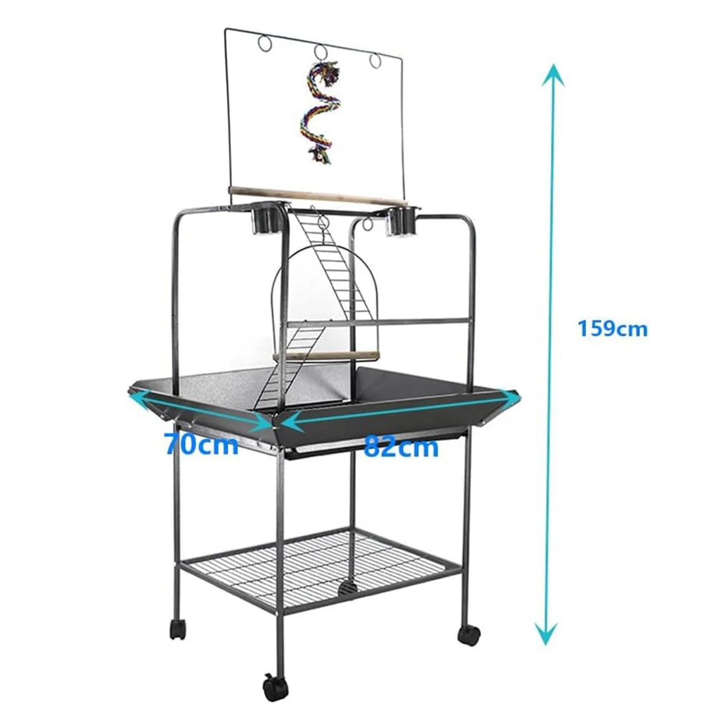 HiMISSCN Bird PlayStand Activity Center With Perches And Ladders Parrot