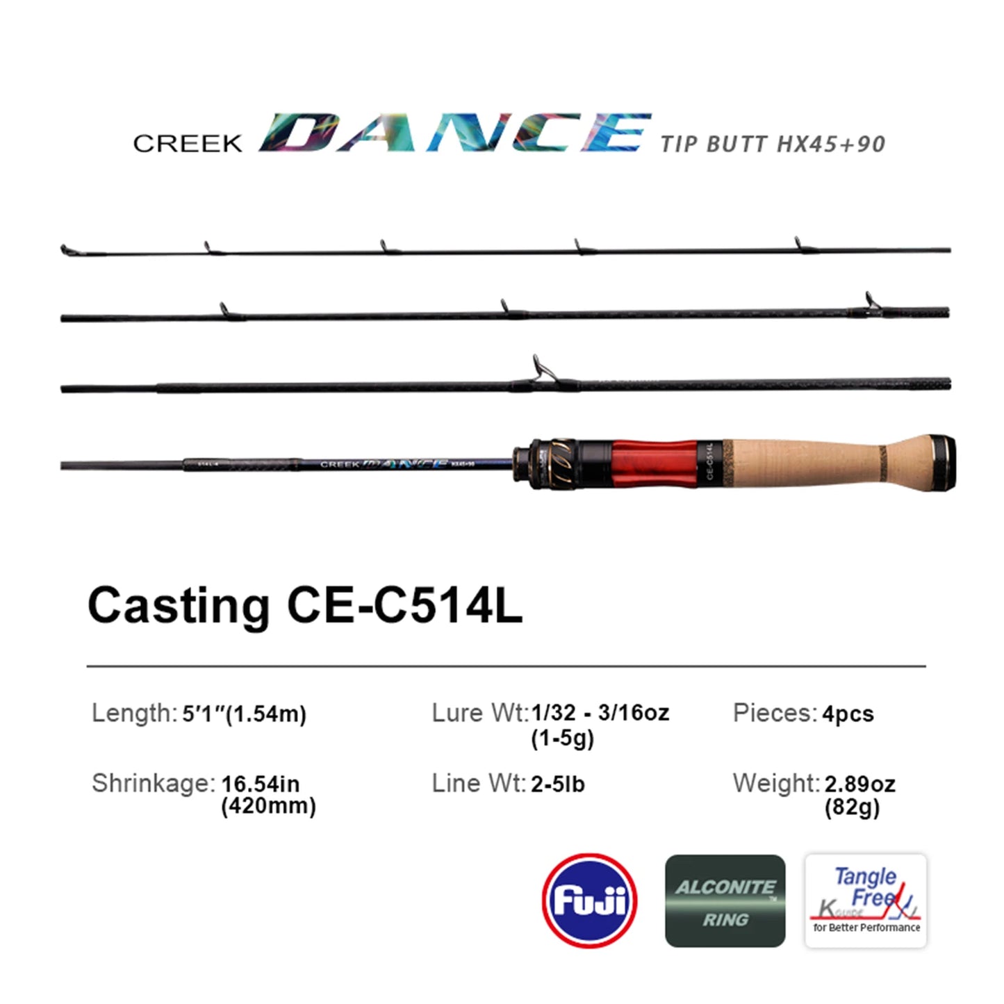 Purelure Creek Dance Trout Rod BFS Casting Ultra Light Travel Spinning