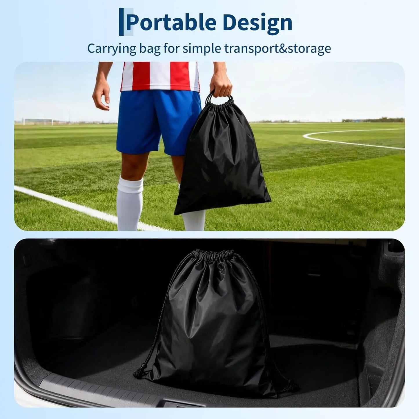 HiMISS Two Pack Backyard Soccer Goals for Training and Outdoor Play