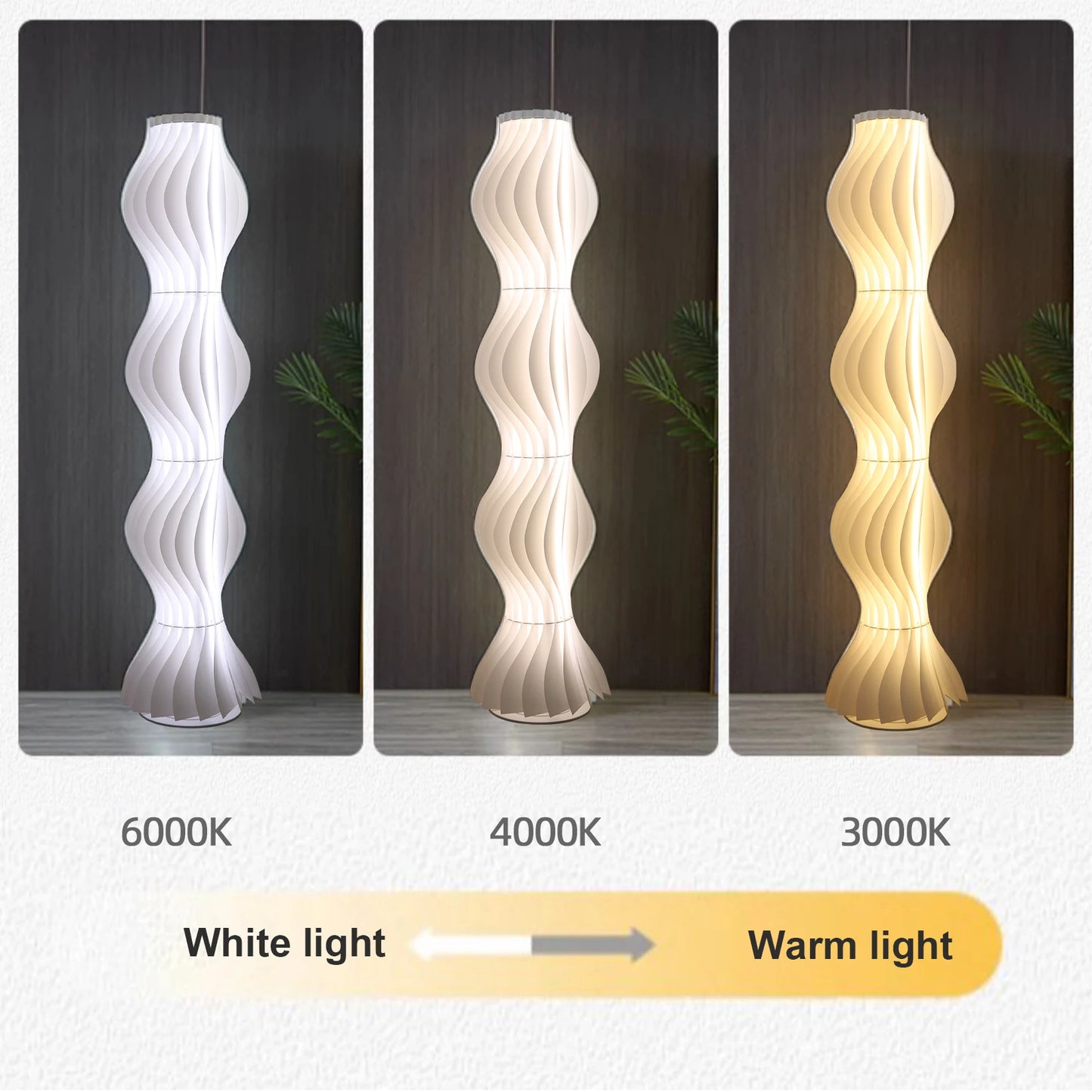 Nordic Style Floor Lamp With Pleated Lampshade Ambient Light