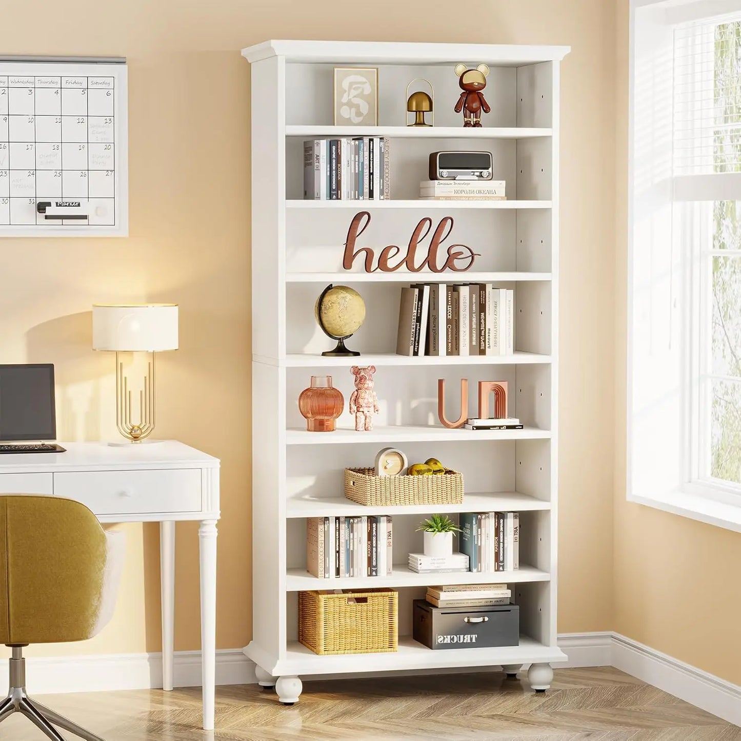 Little Tree LED Bookcase With Freestanding Solid Wood Legs