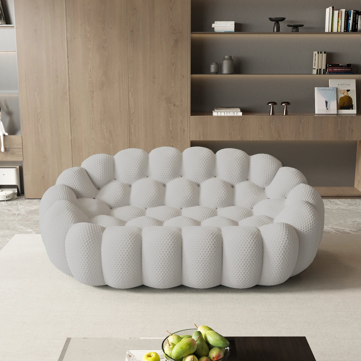 Sdorens Modern Curved Boneless Sofa Loveseat For Living Room
