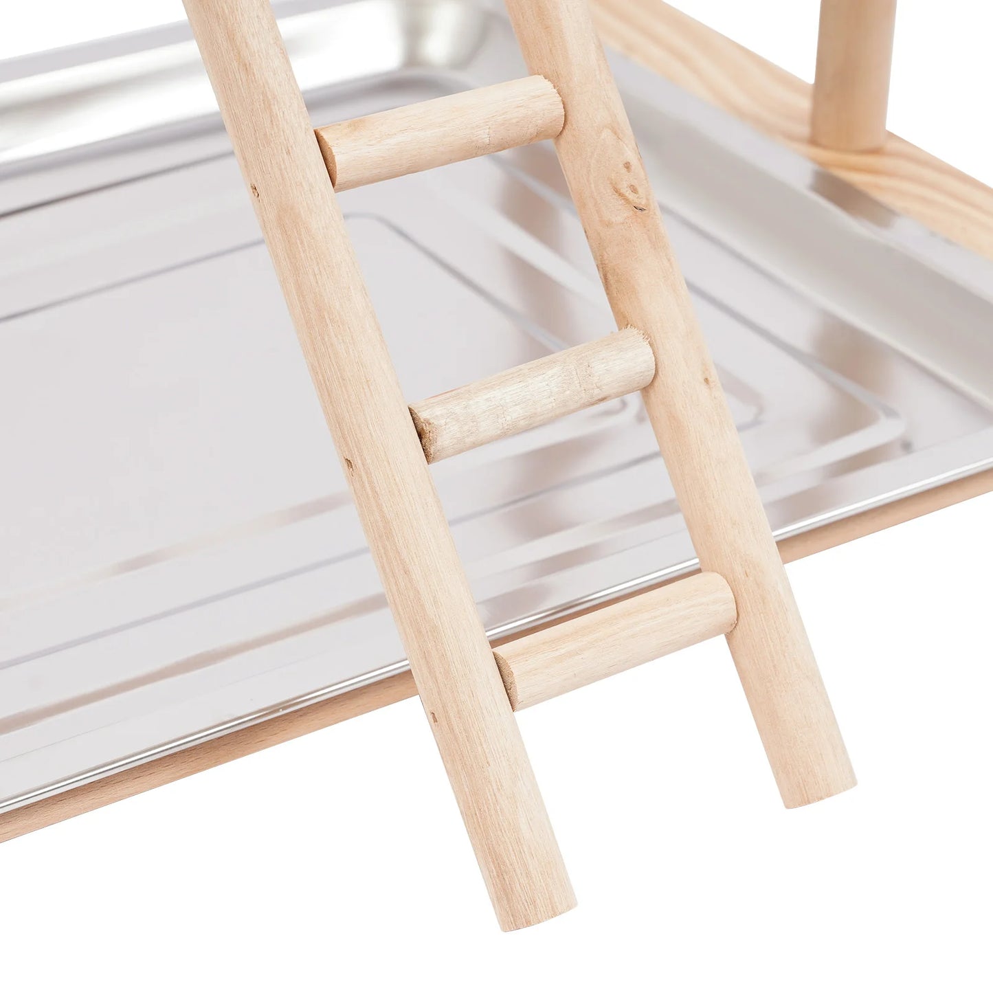 NONECN 3 Tier Parrot Rack Wood Bird Stand For Small To Medium Birds