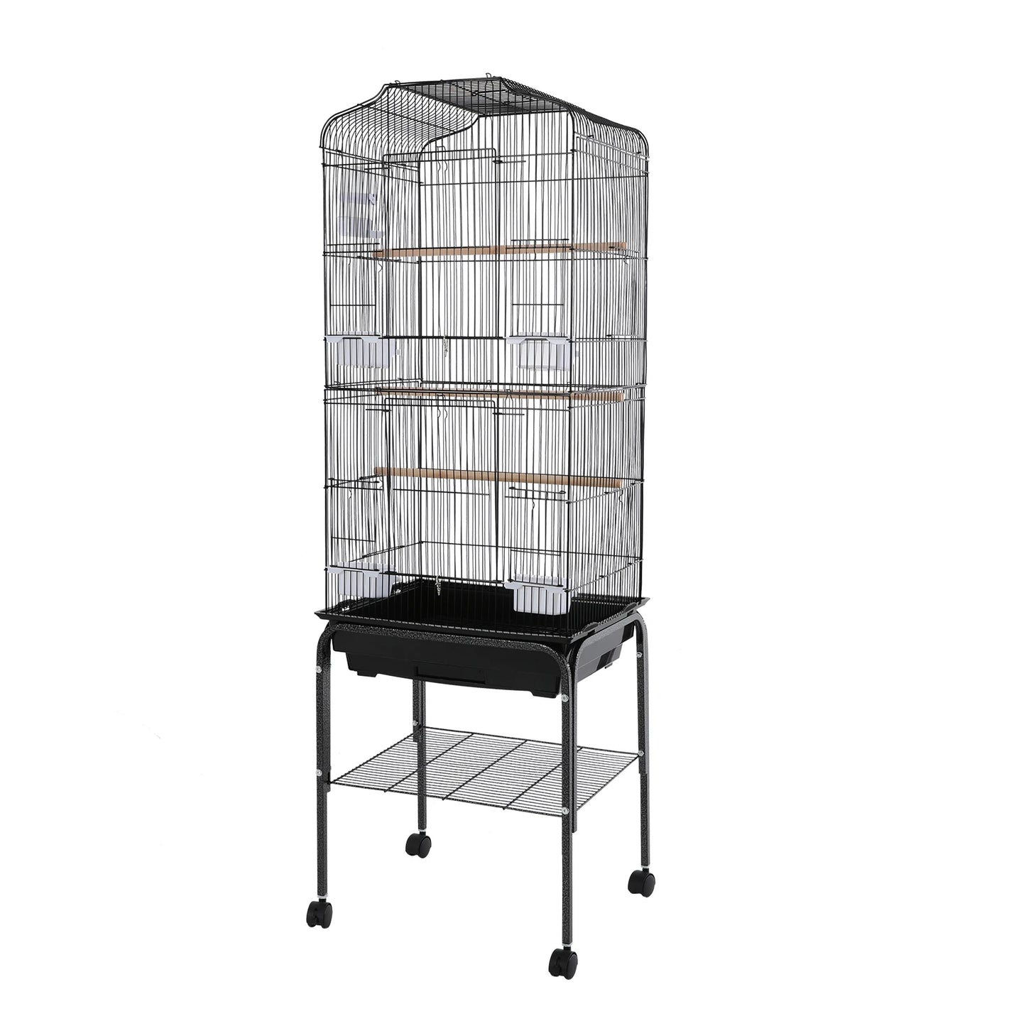 NONECN Large Bird Cage With Stand And Wheels For Parrots
