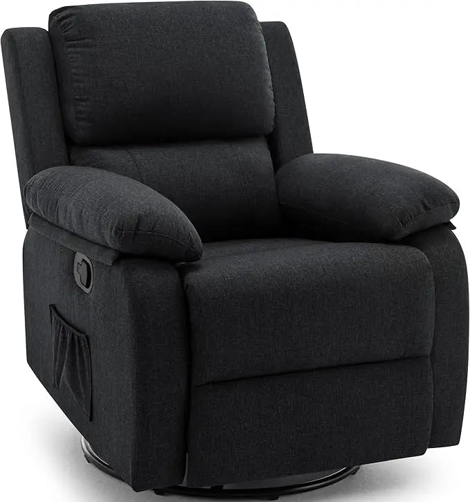 360 Swivel Rocker Chair For Adults Upholstered Fabric Glider Recliner