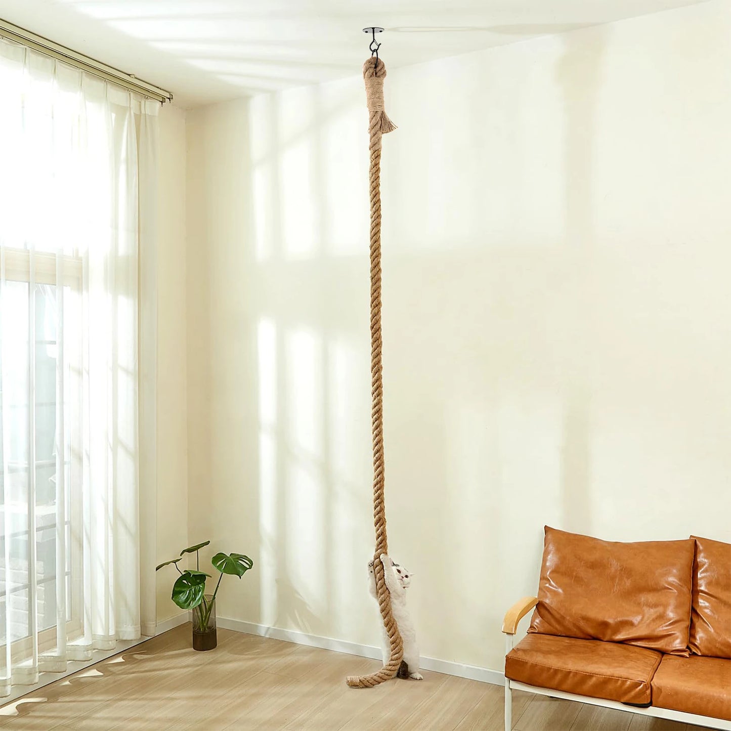 PETRAVELCN Cat Sisal Climbing Rope For Indoor Cats
