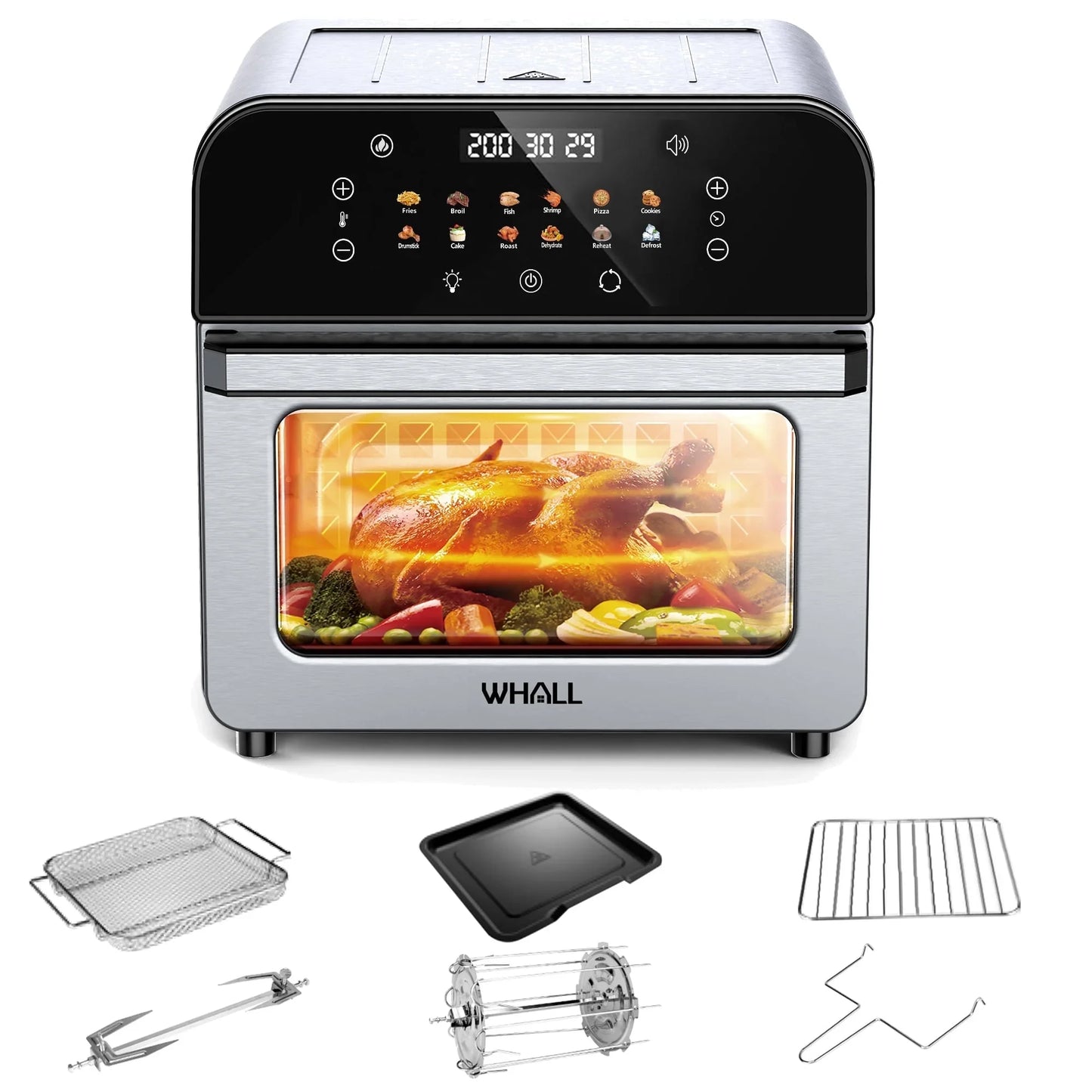Whall Toaster Oven Air Fryer 12 Presets Clear Window