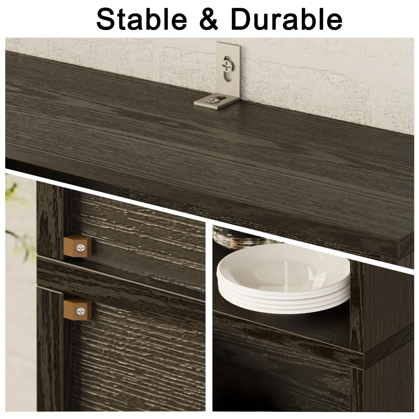 Industrial Bookshelves With Doors Floor Standing Six Shelf