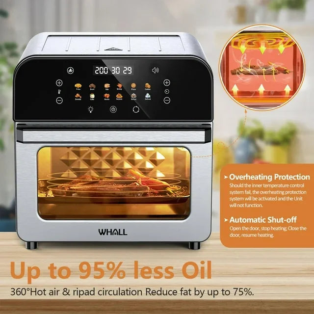 Whall Toaster Oven Air Fryer 12 Presets Clear Window