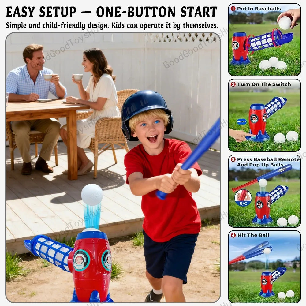 NONECN Outdoor Baseball Toy Set With Bat And 10 Balls