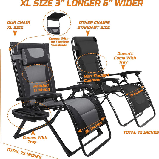 Outdoor Zero Gravity Recliner Folding Chair For Camping