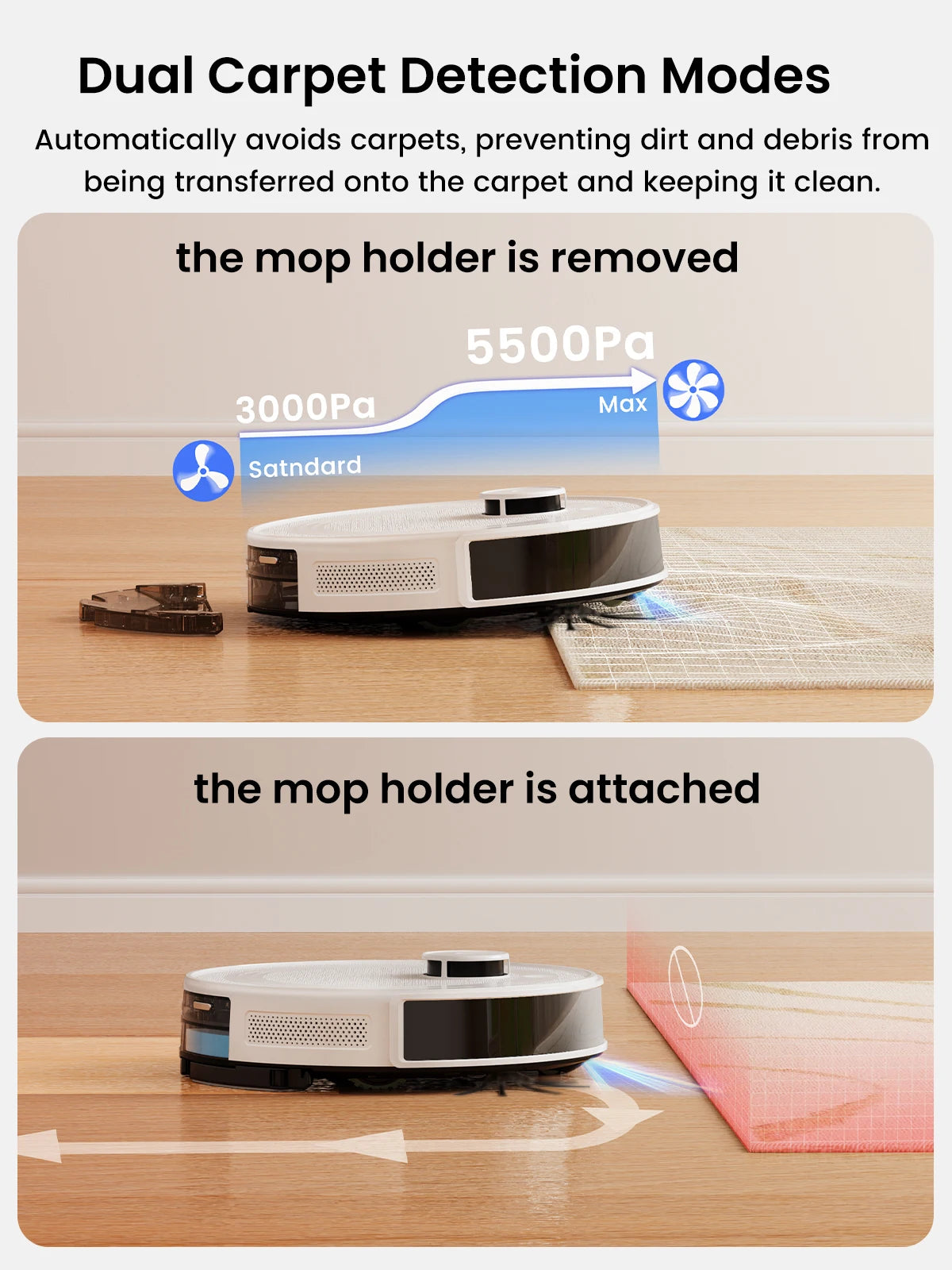 Lefant M2 Pro Robot Vacuum and Mop Combo LiDAR Mapping