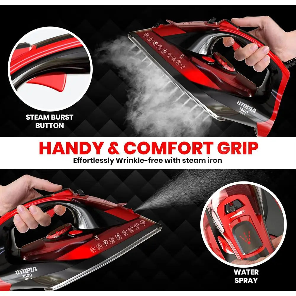 XMSJ 1800W Iron With Auto Off And Adjustable Steam Control