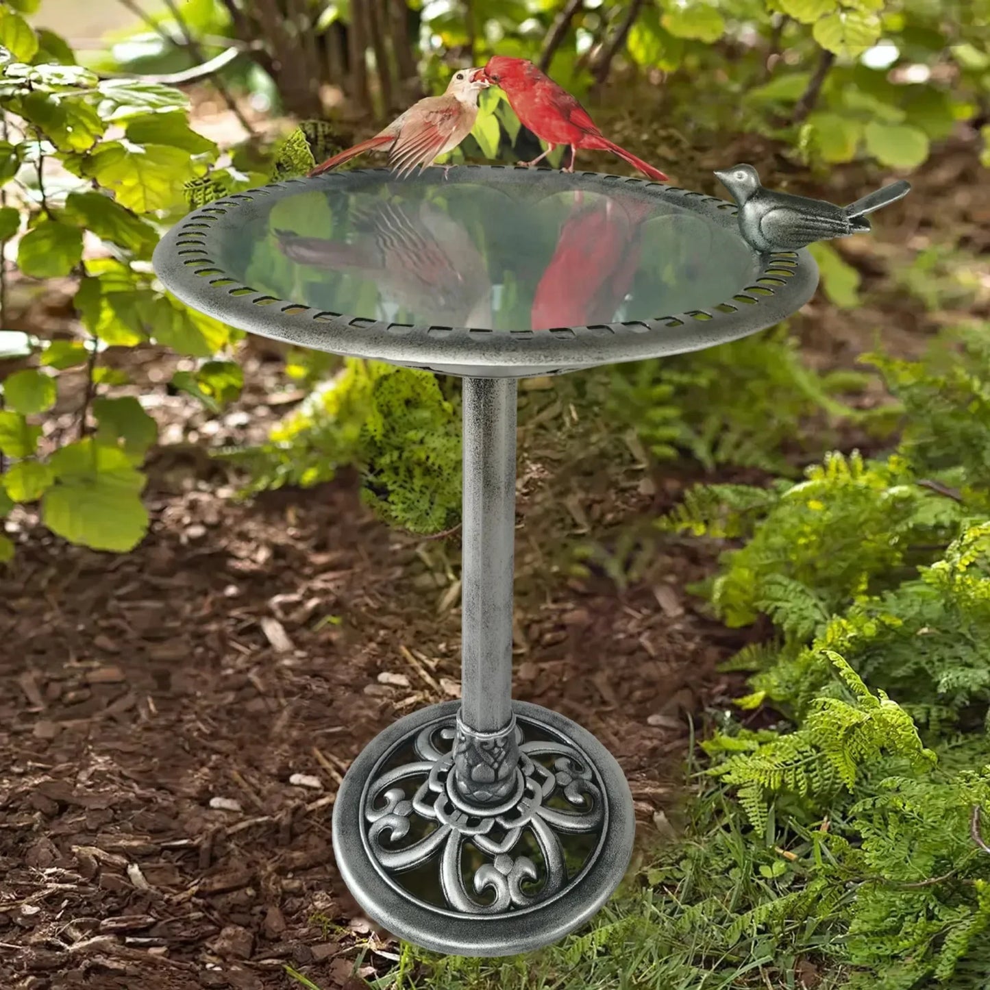 Lightweight Polyresin Outdoor Garden Bird Bath For Birds