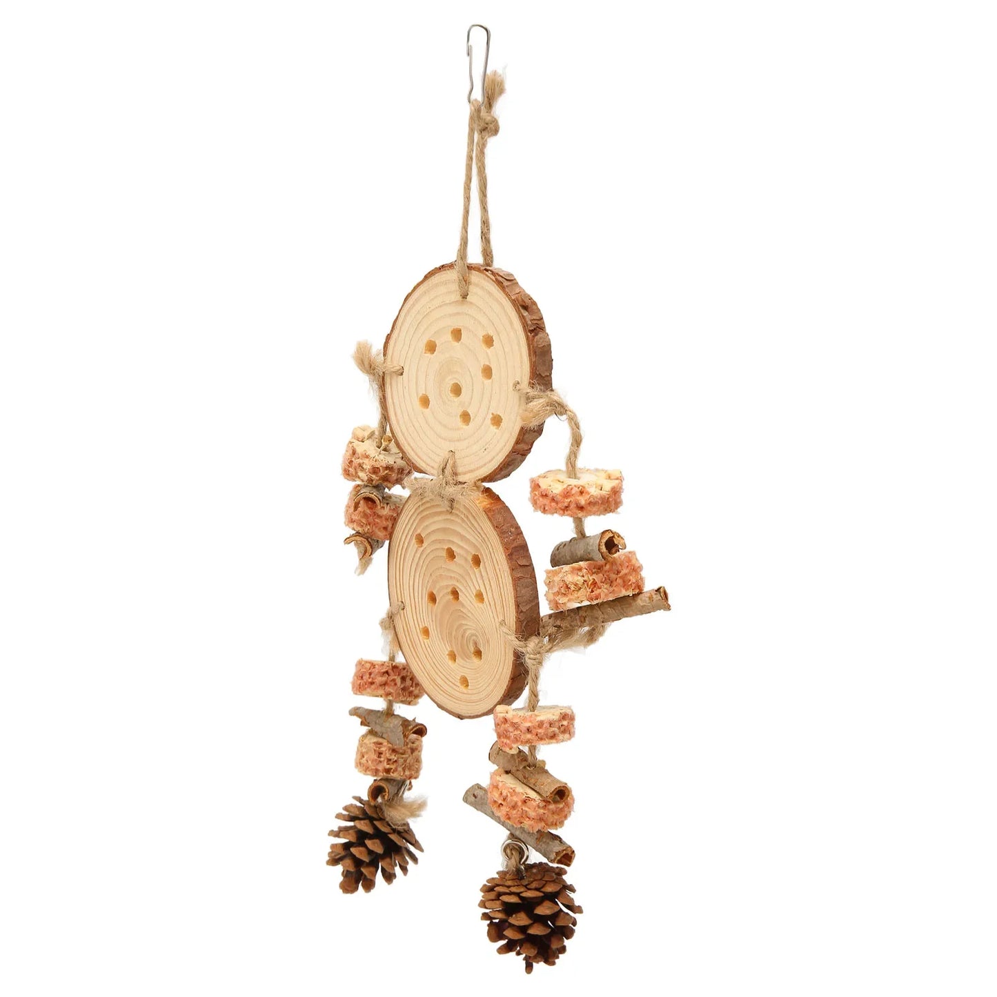 Wooden Puzzle Bird Chewing Toys for Parrots and Budgies