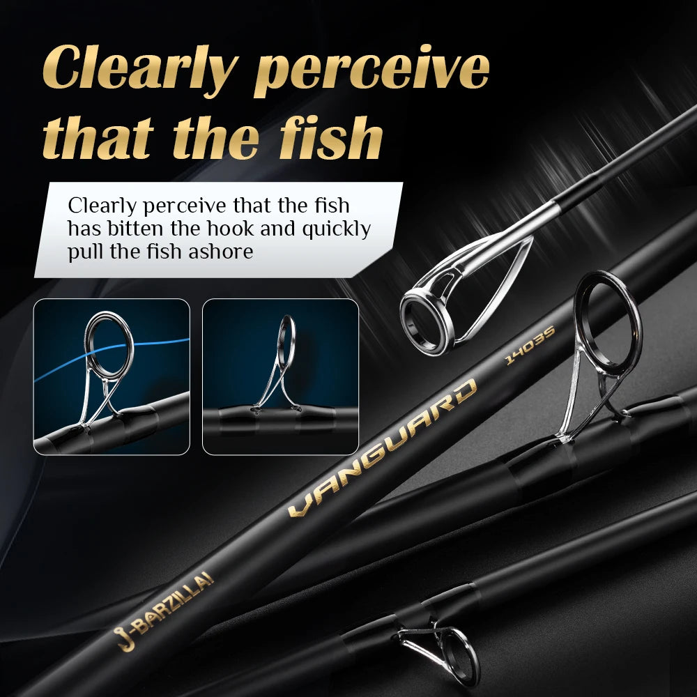 J-BARZILLAI Vanguard Carbon Surf Spinning Rod Ultra Light Sensitivity Saltwater