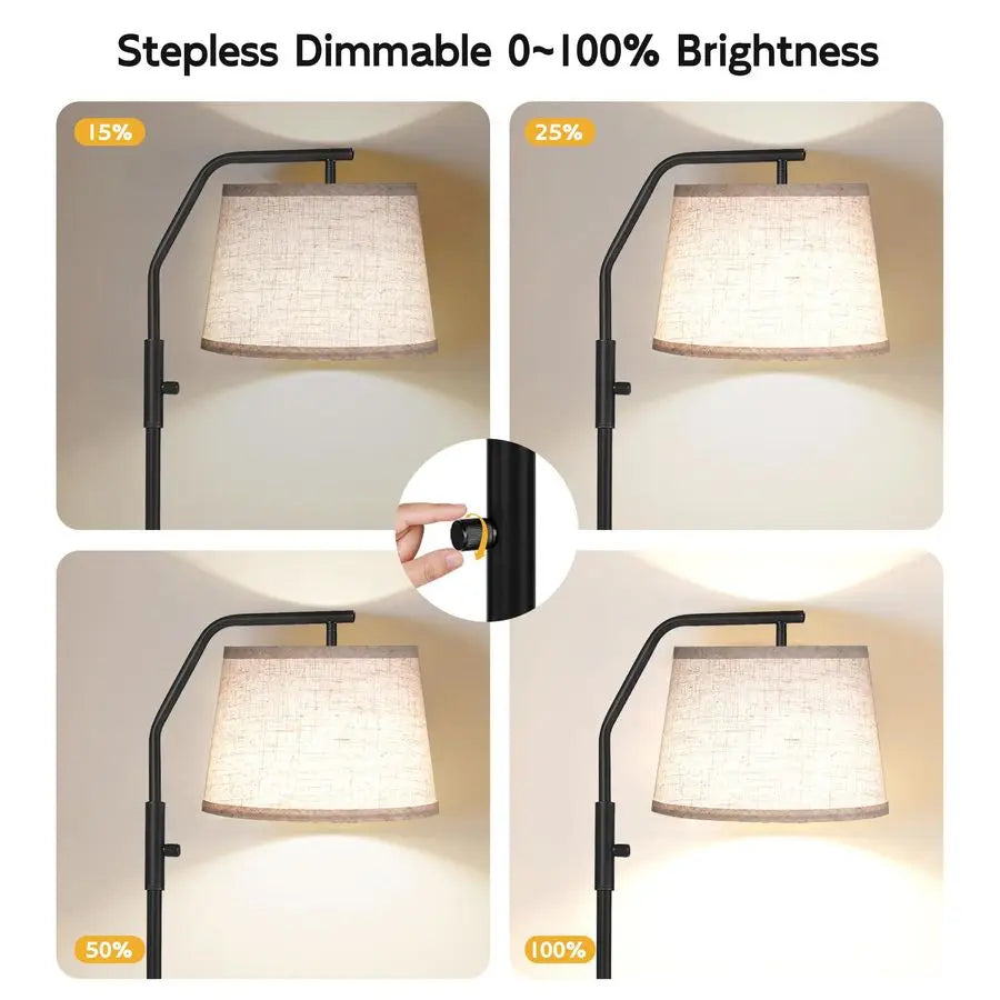 Dimmable Floor Lamp For Living Room With Adjustable Head
