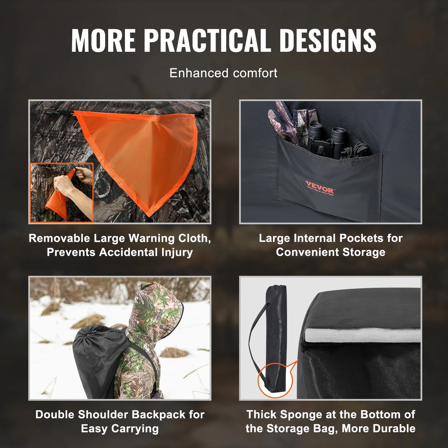 SucceBuy Hunting Blind 270 Degree See Through Ground Popup Deer