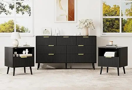MKDK Modern Bedroom Furniture Set Dresser And Nightstand