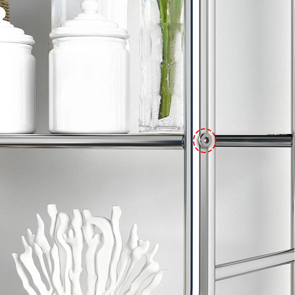 Studyset Over Toilet Storage Shelf Two Tier Freestanding Metal Bathroom