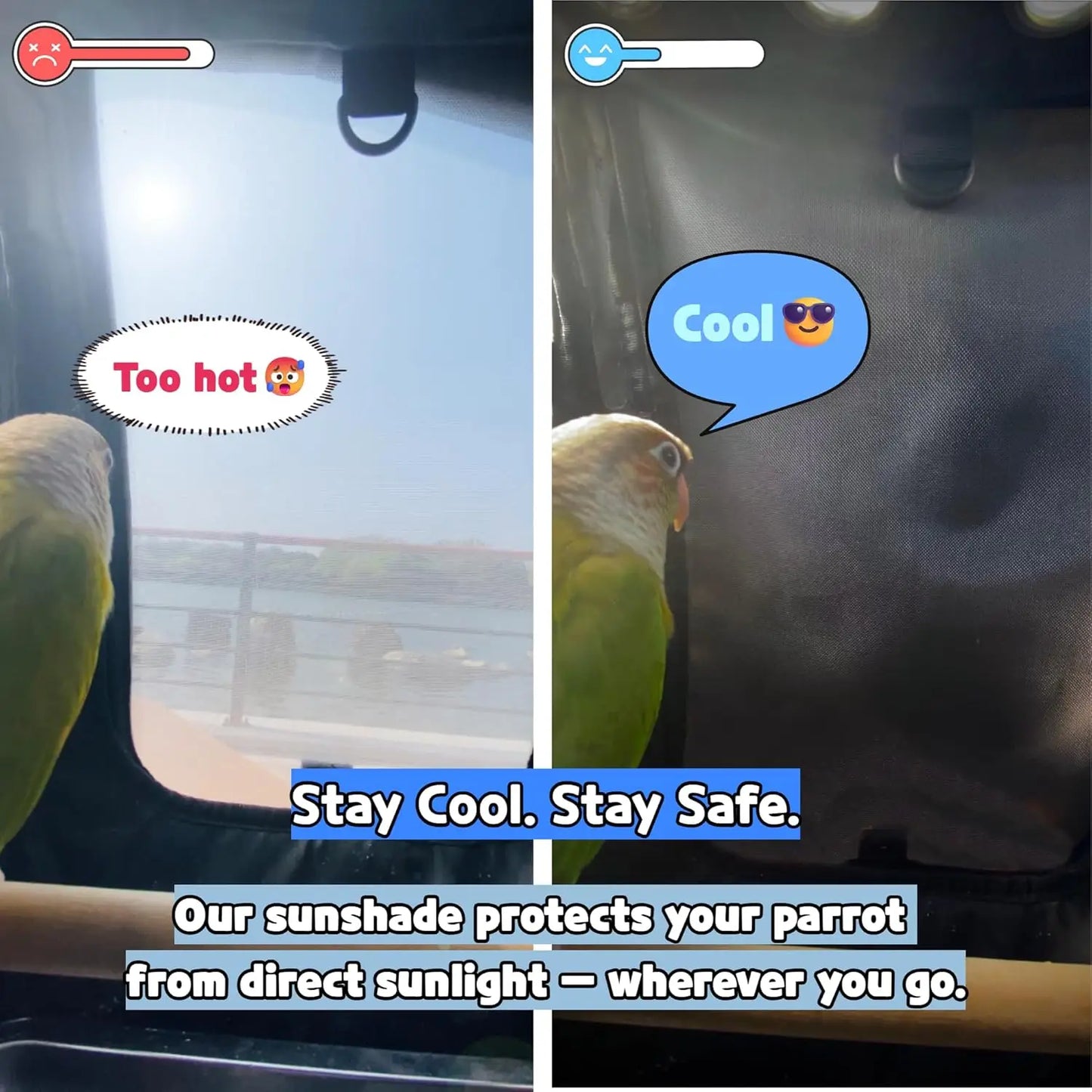 NONE Bird Carrier Backpack With Ventilation Perches Stainless Tray