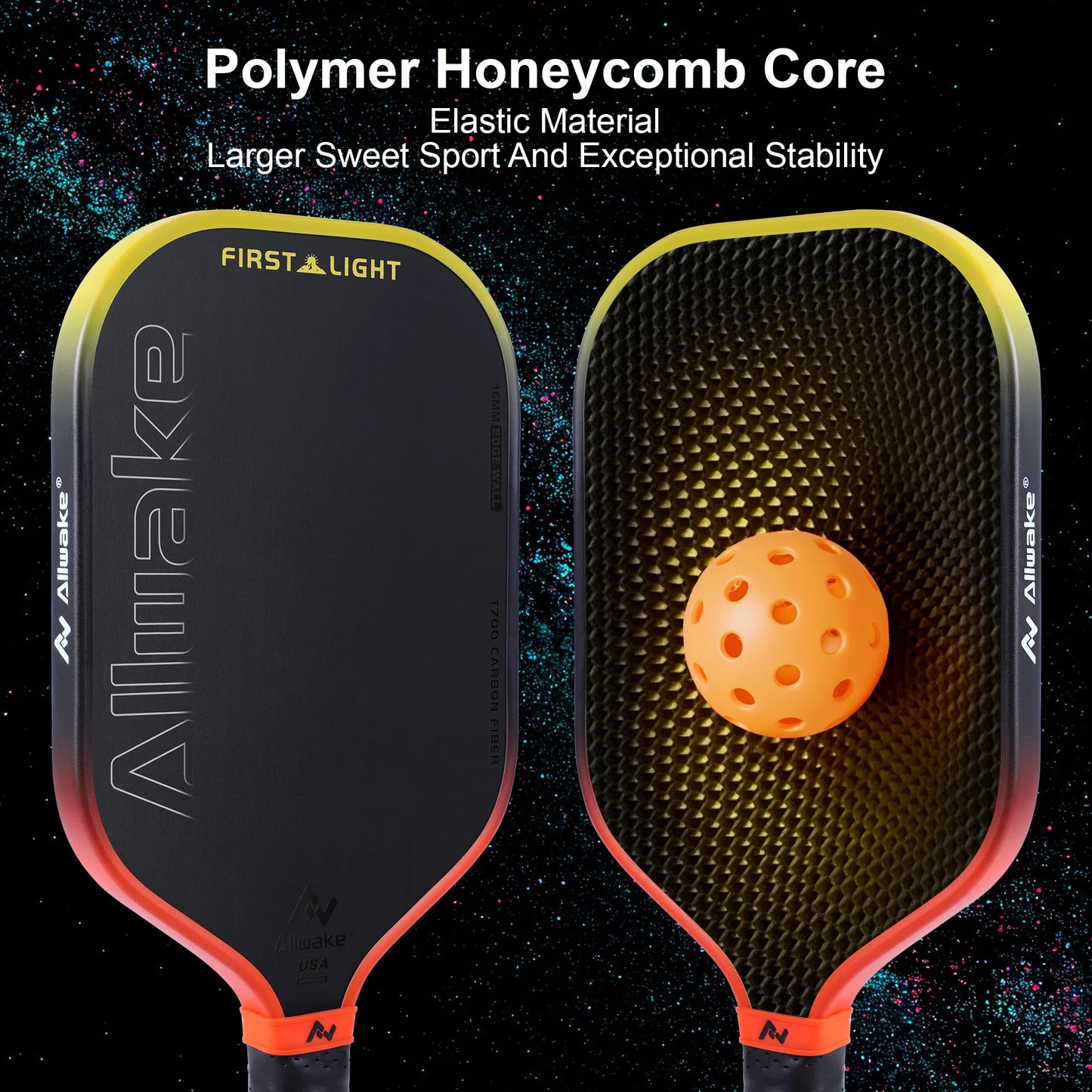 Allwake Carbon Fiber Pickleball Paddle For Fast Power And Control