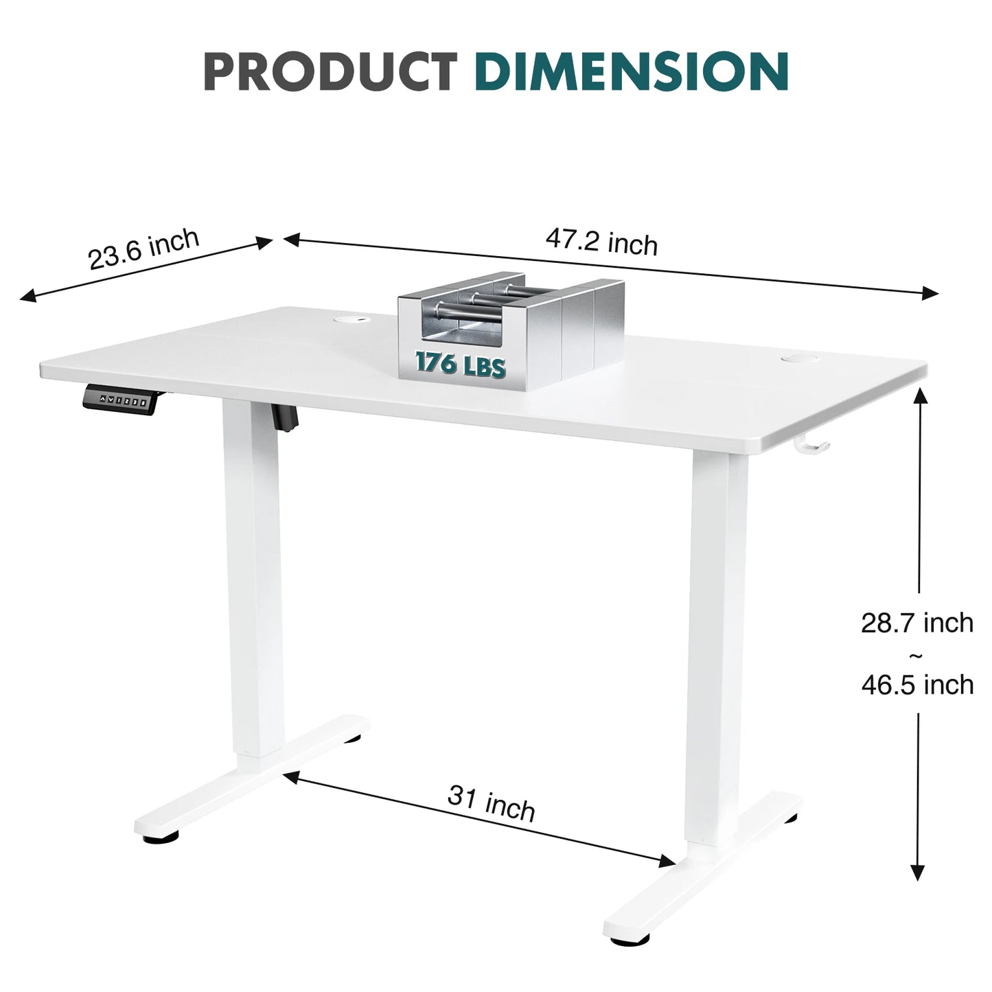 JHK Ergonomic Electric Standing Desk Height Adjustable