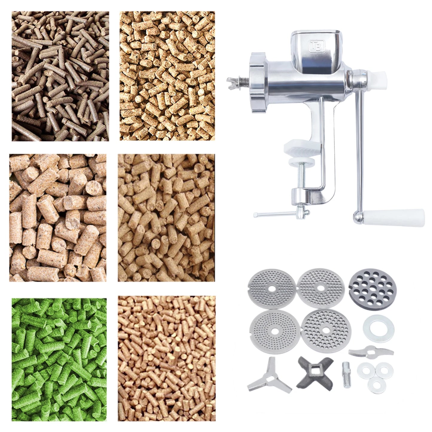 Manual Stainless Steel Bird Food Pellet Maker Pelleting Machine