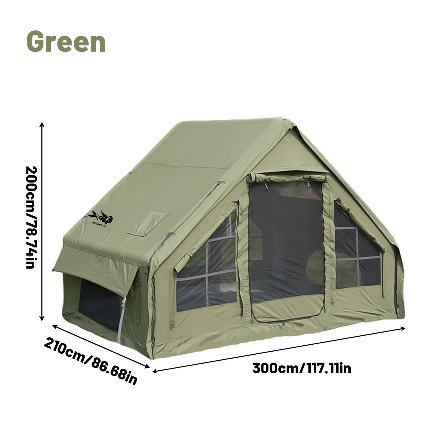 Pakicetus Inflatable Tent With Skylight Quick Setup Family Tent