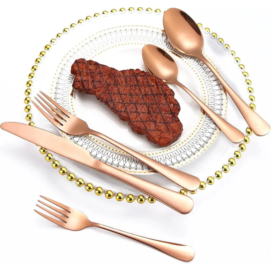 Stainless Steel Flatware Set 60 Pieces Service For 12