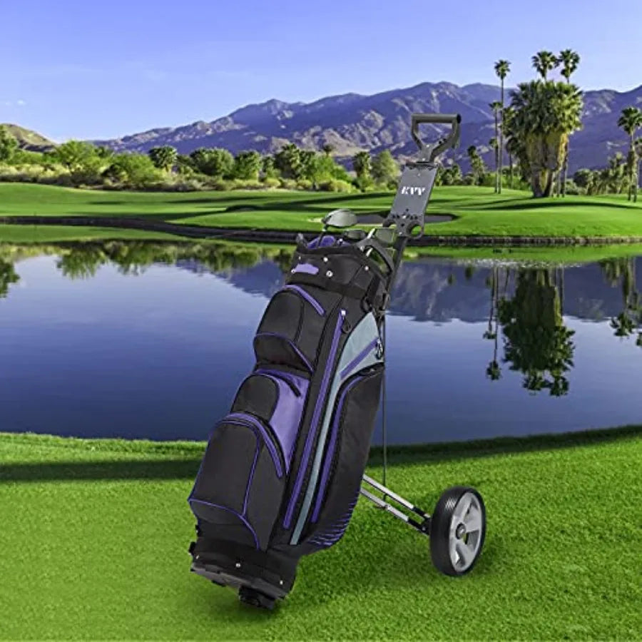 SHXI Lightweight 2-Wheel Aluminum Frame Golf Push Cart