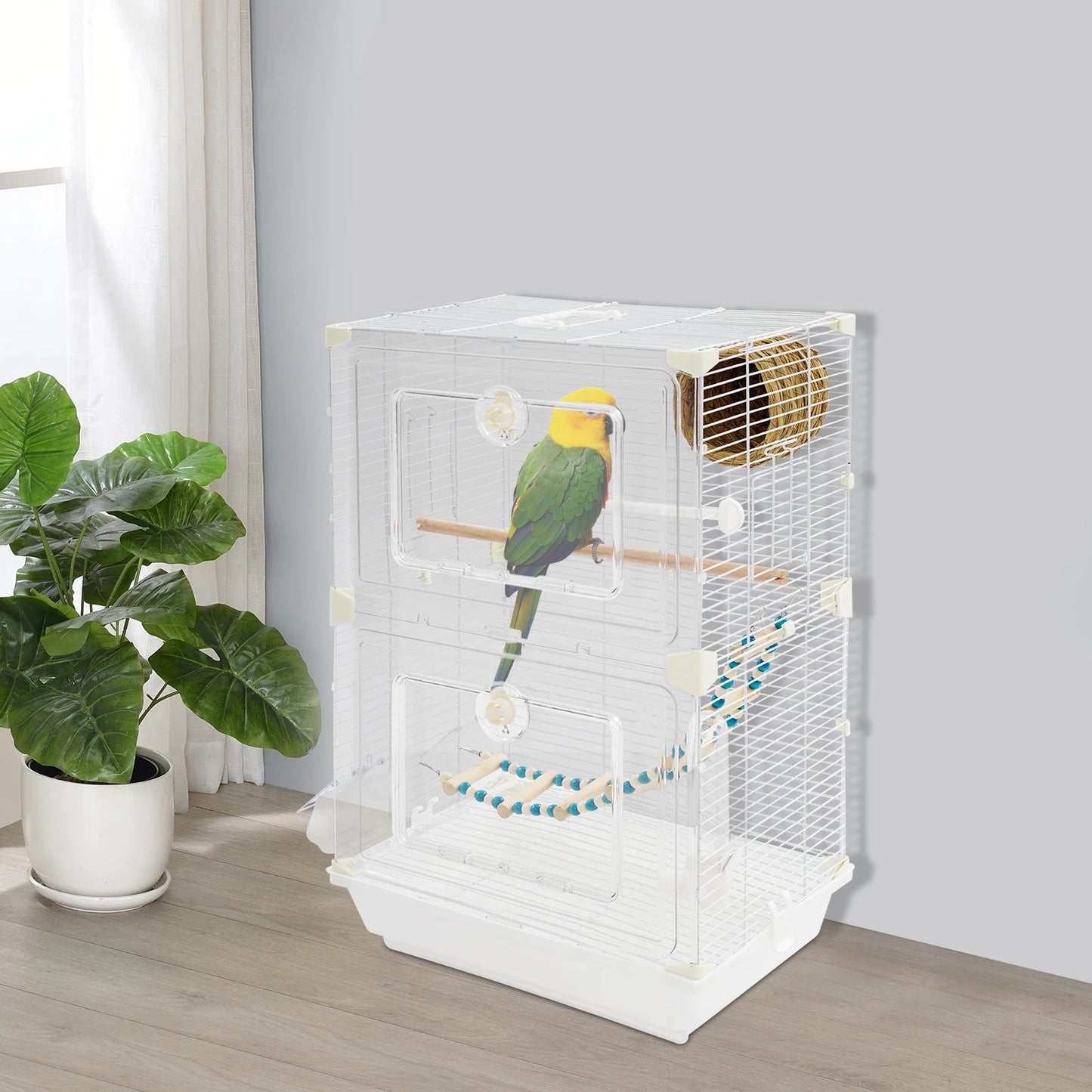 Freestanding Iron Bird Cage House for Living Rooms Balconies