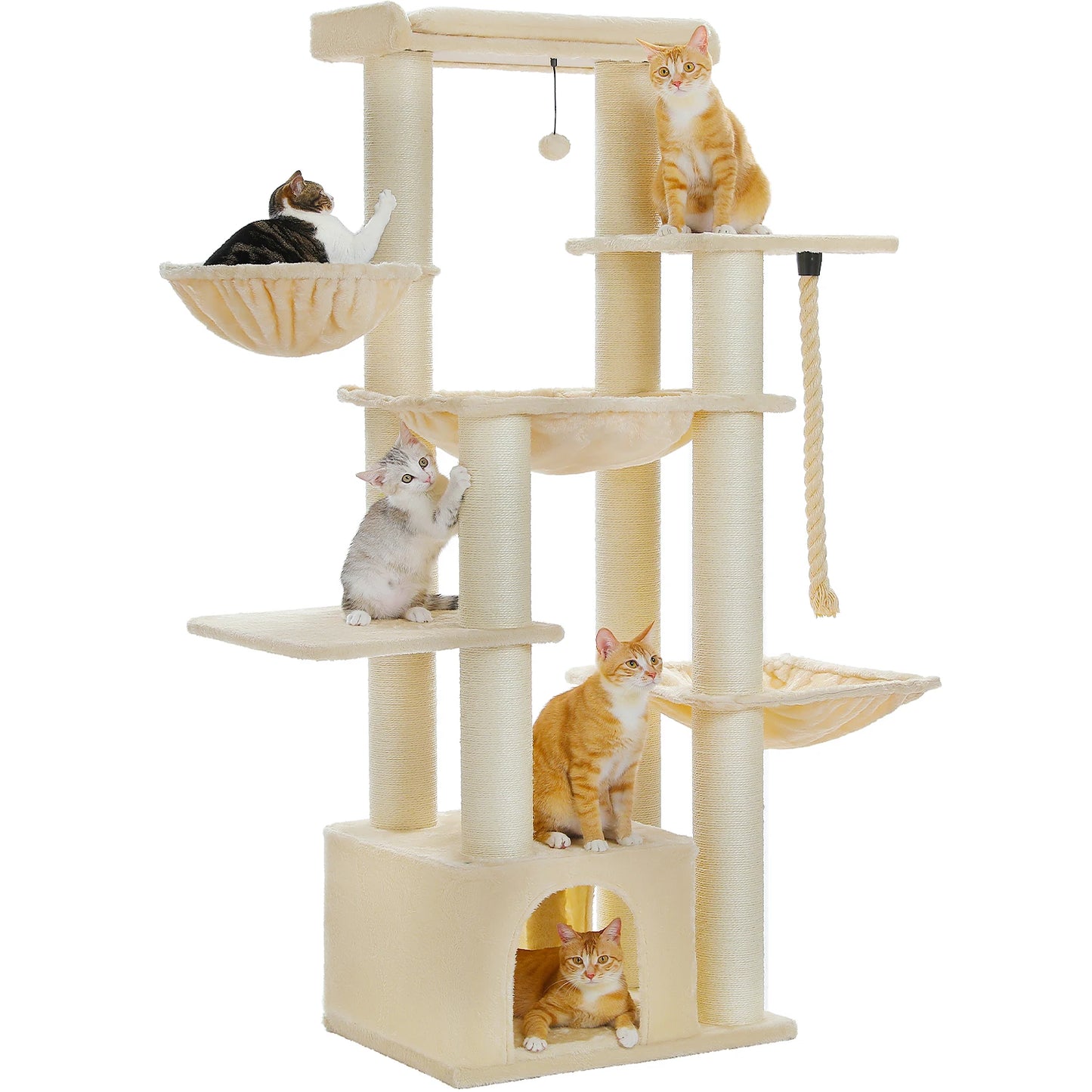 PAWZ Road Cat Tree With Multiple Levels And Hammock