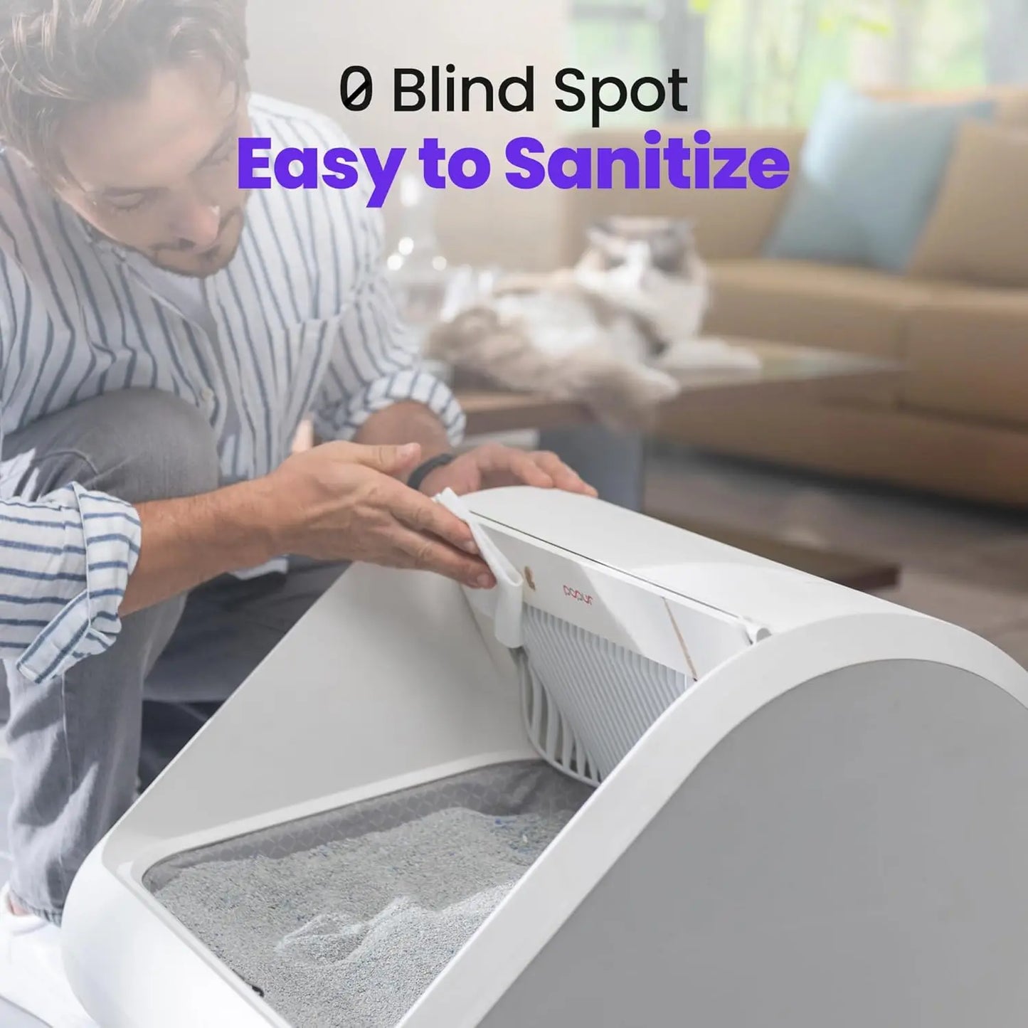 X5 Self Cleaning Cat Litter Box Open Top Split System