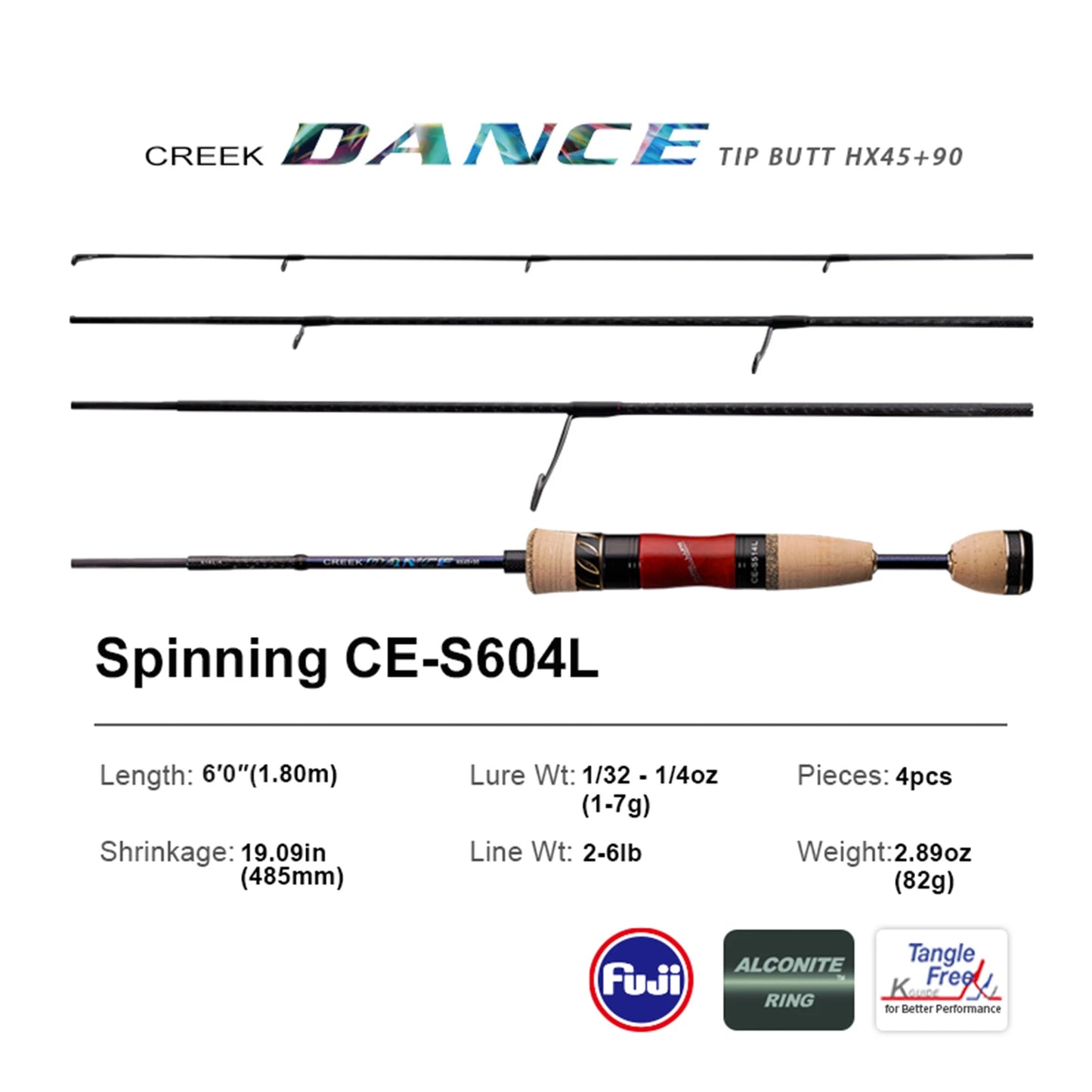 Purelure Creek Dance Trout Rod BFS Casting Ultra Light Travel Spinning