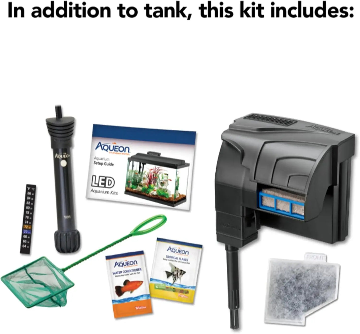 All-In-One Aquarium Starter Kit With LED Lighting For Freshwater Fish