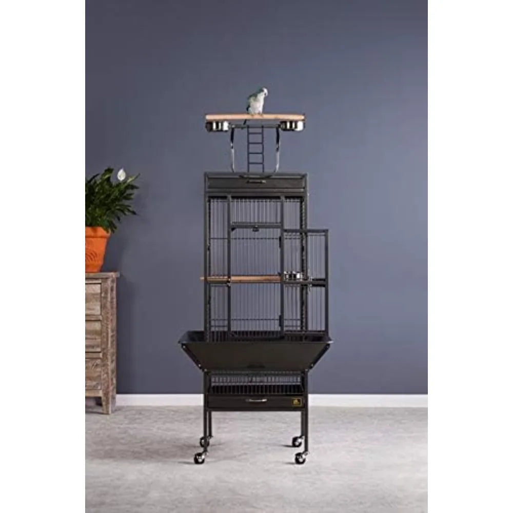 Wrought Iron Select Bird Cage Hammertone 3151BLK Pet