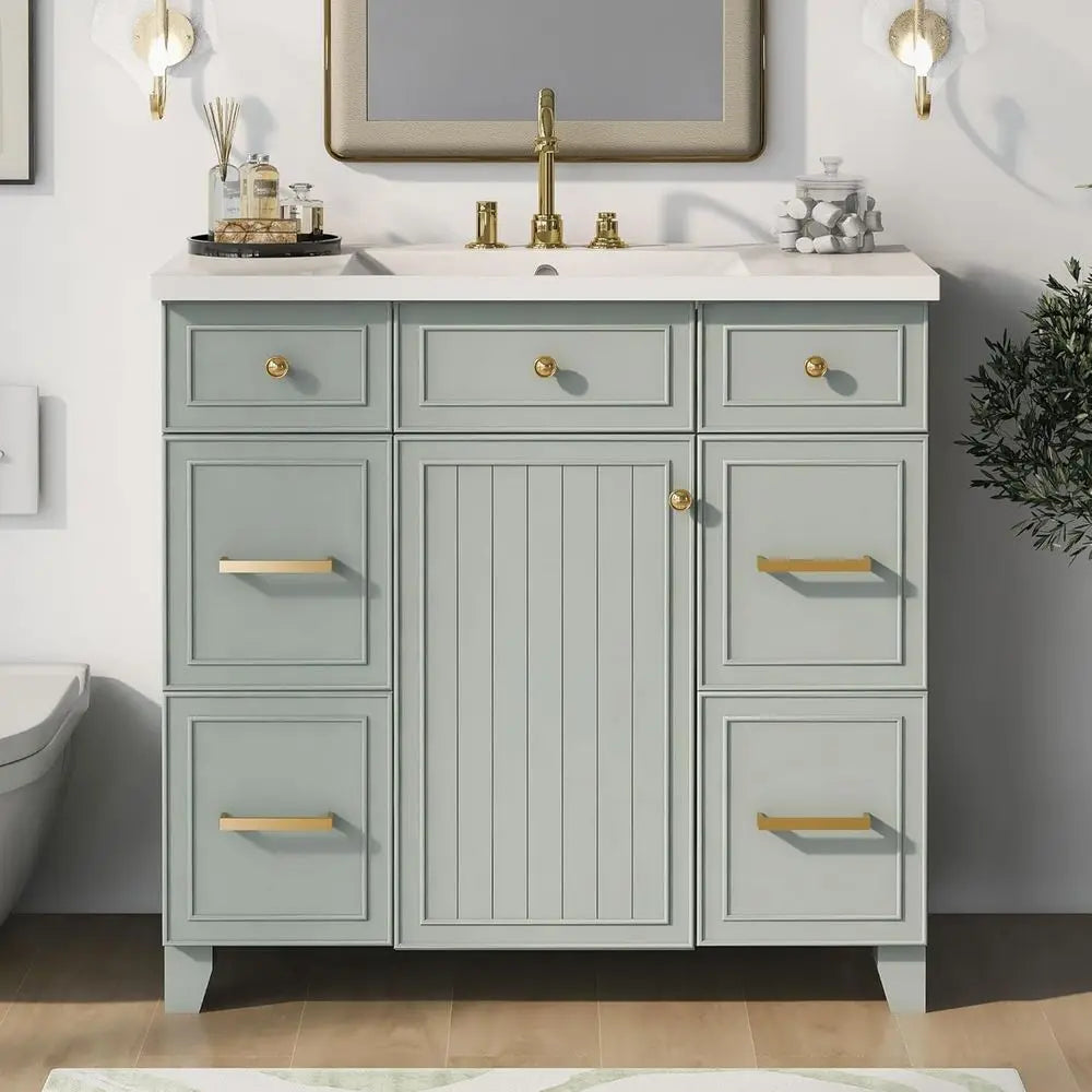 Modern Bathroom Vanity With Sink And Soft Close Doors