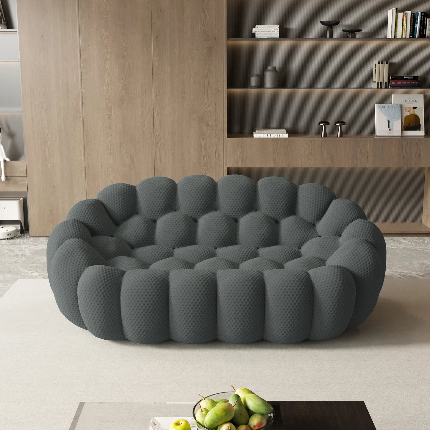 Sdorens Modern Curved Boneless Sofa Loveseat For Living Room