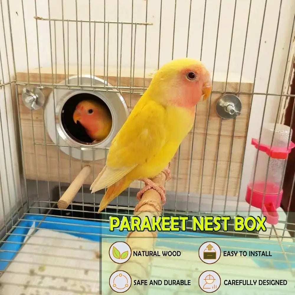 NONEM Parakeet Nest Box For Budgies Cockatiels Parrots Breeding