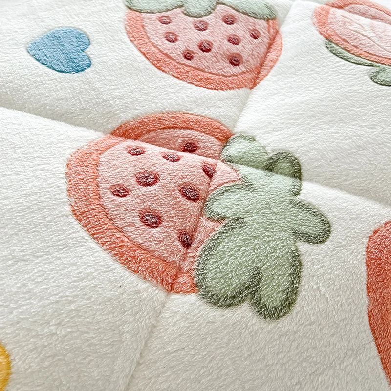 NONECN All Season Thickened Lamb Wool Sherpa Quilt Set TwoPillowcases