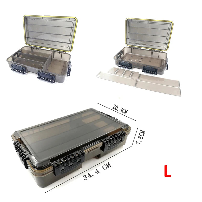 JSFUN Large Capacity Waterproof Fishing Tackle Box